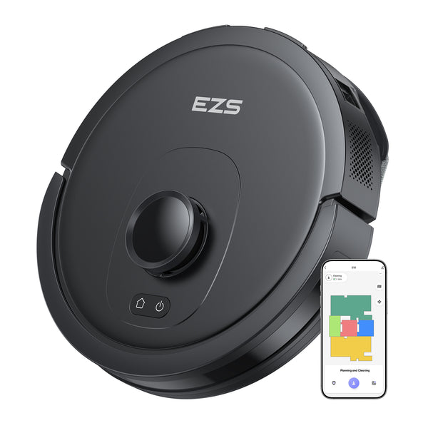 EZS E10 Robot Vacuum Cleaner®, 5,500 Pa Ultra Strong Suction, iPath Laser Navigation, for Deep Floor Cleaning, Ideal for Hair and Hard Floors